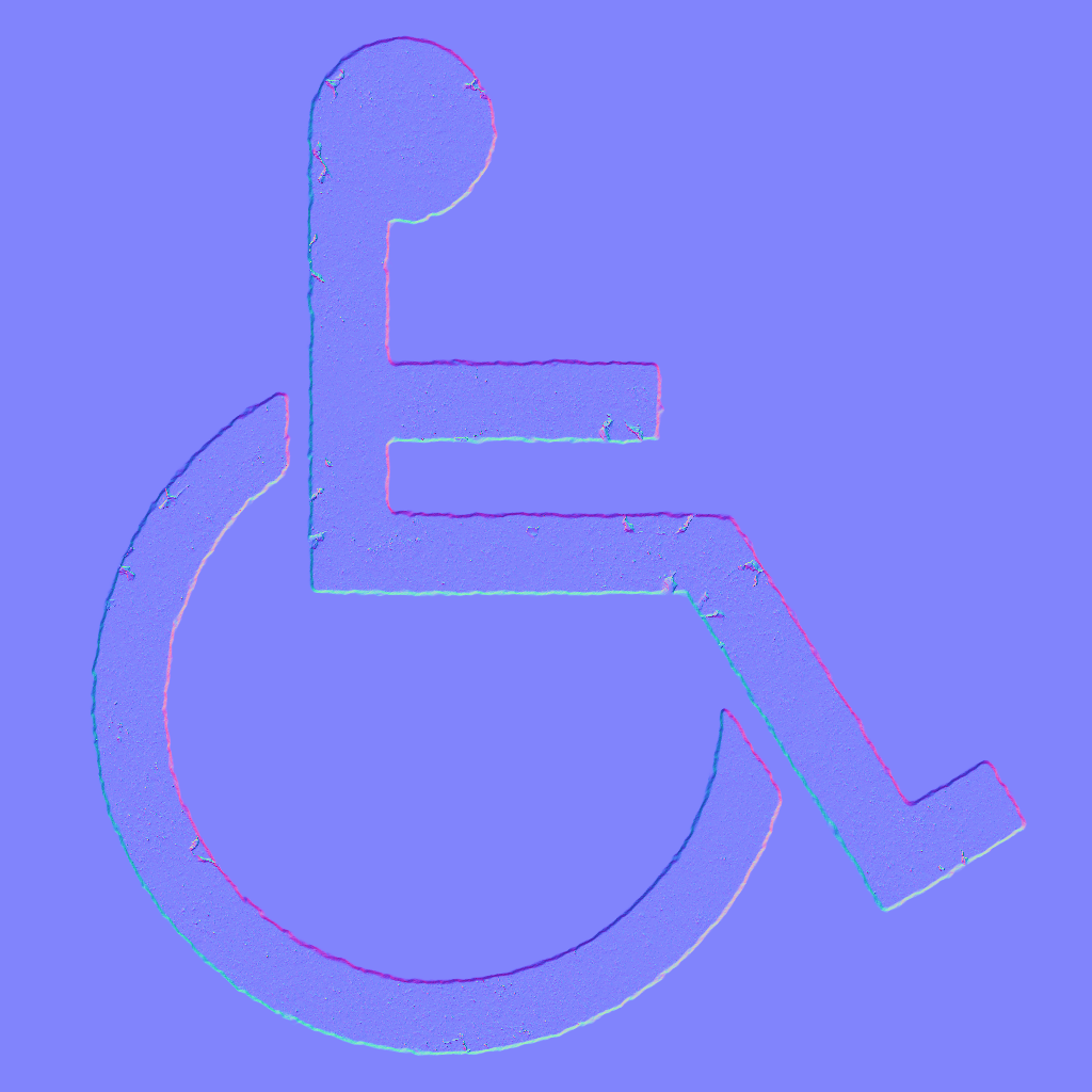 Wheelchair Road Marking 01 Free PBR Texture From Cgbookcase