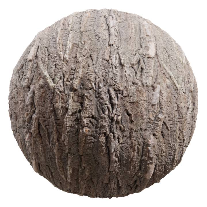 preview render of the free PBR material Bark 04 (cc0 texture)