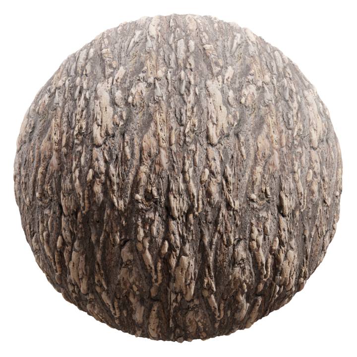 preview render of the free PBR material Bark 09 (cc0 texture)