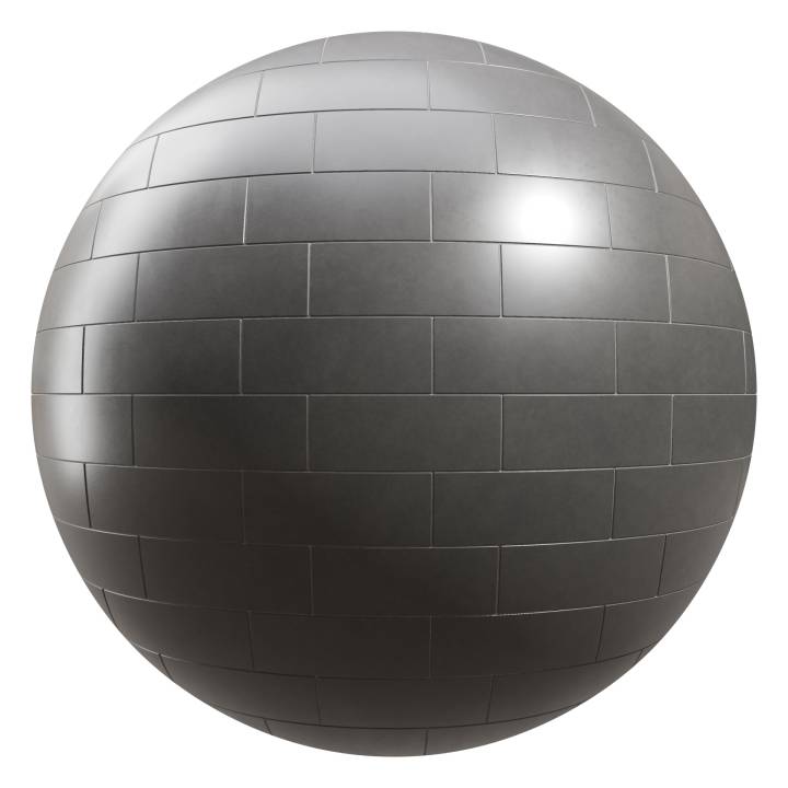 preview render of the free PBR material Coal Matte Tiles 01 (cc0 texture)