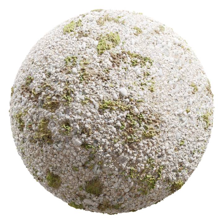 preview render of the free PBR material Grass Gravel 01 (cc0 texture)