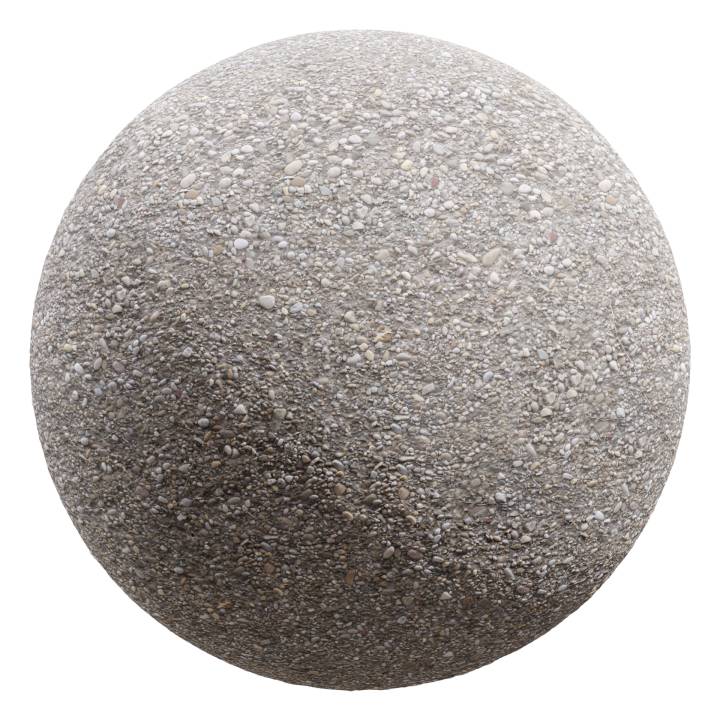 preview render of the free PBR material Gravel Wall 01 (cc0 texture)