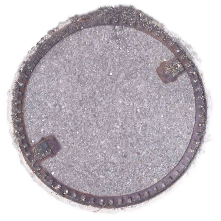 preview render of the free PBR material Manhole Cover 01 (cc0 texture)