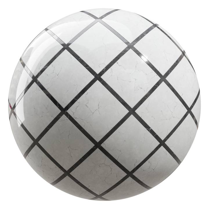 preview render of the free PBR material Marble Tiles 02 (cc0 texture)