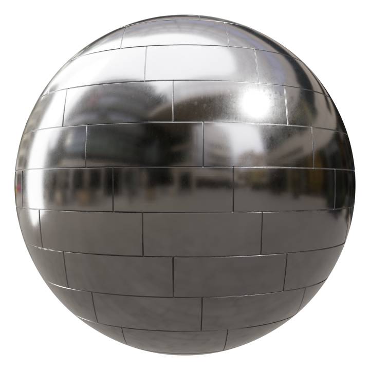 preview render of the free PBR material Metal Tiles 01 (cc0 texture)