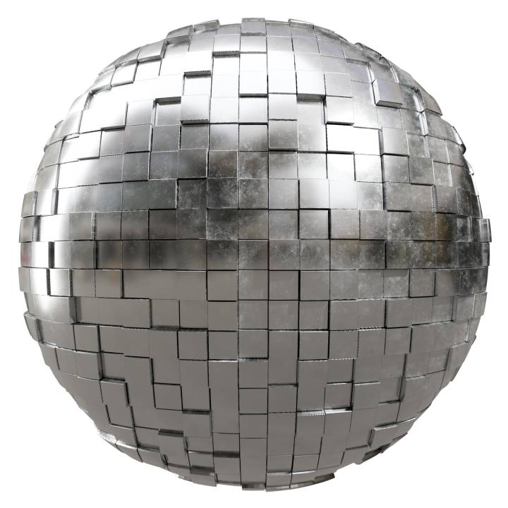 preview render of the free PBR material Metal Tiles 04 (cc0 texture)