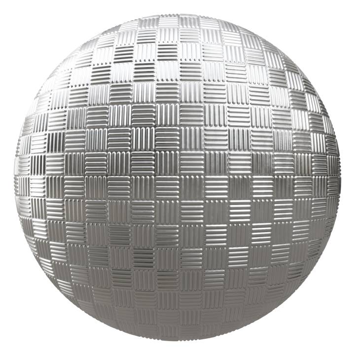 preview render of the free PBR material Metal Weave 02 (cc0 texture)