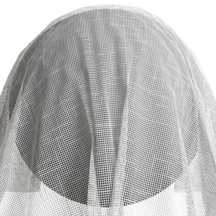 preview render of the free PBR material Net Curtain 01 large (cc0 texture)