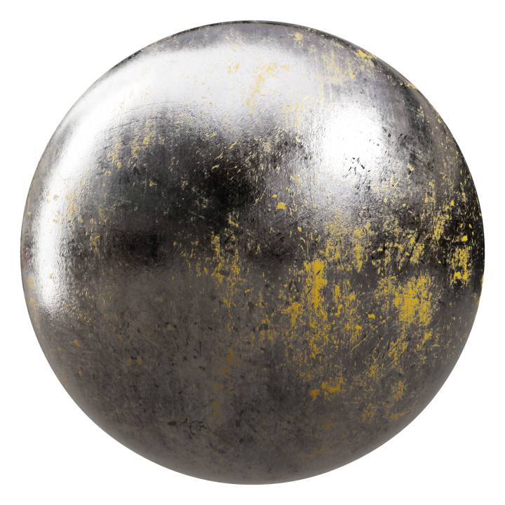 preview render of the free PBR material Painted Metal 01 (cc0 texture)