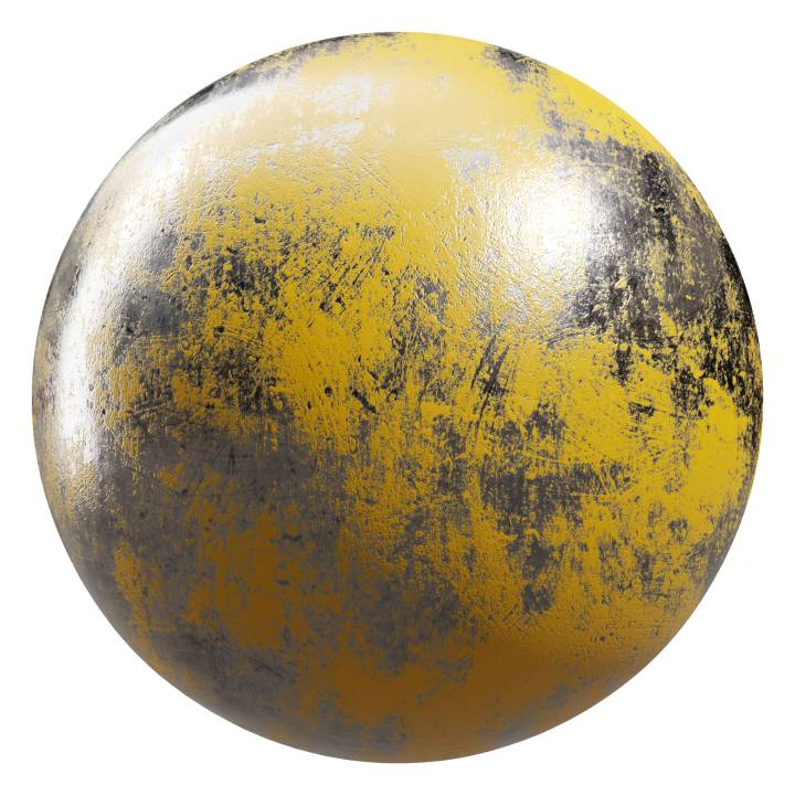 preview render of the free PBR material Painted Metal 02 (cc0 texture)