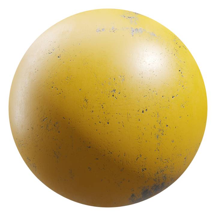 preview render of the free PBR material Painted Metal 03 (cc0 texture)