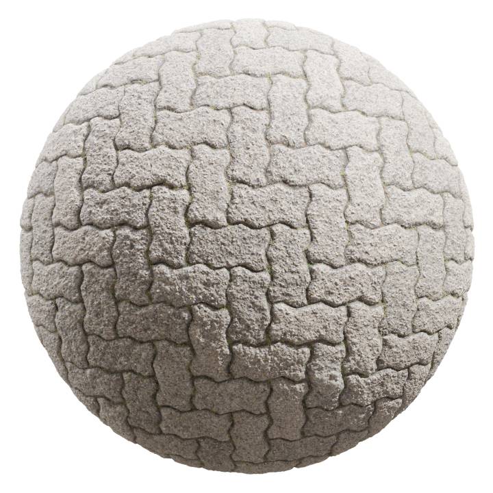 preview render of the free PBR material Paving Stone 08 (cc0 texture)