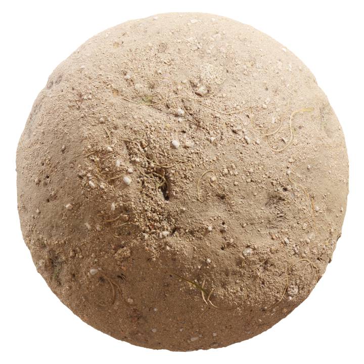 preview render of the free PBR material Sandy Gravel 01 (cc0 texture)