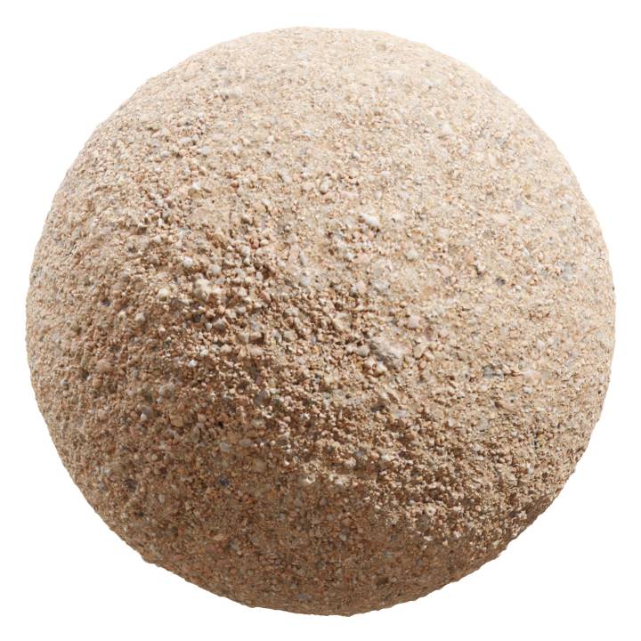 preview render of the free PBR material Sandy Gravel 02 (cc0 texture)
