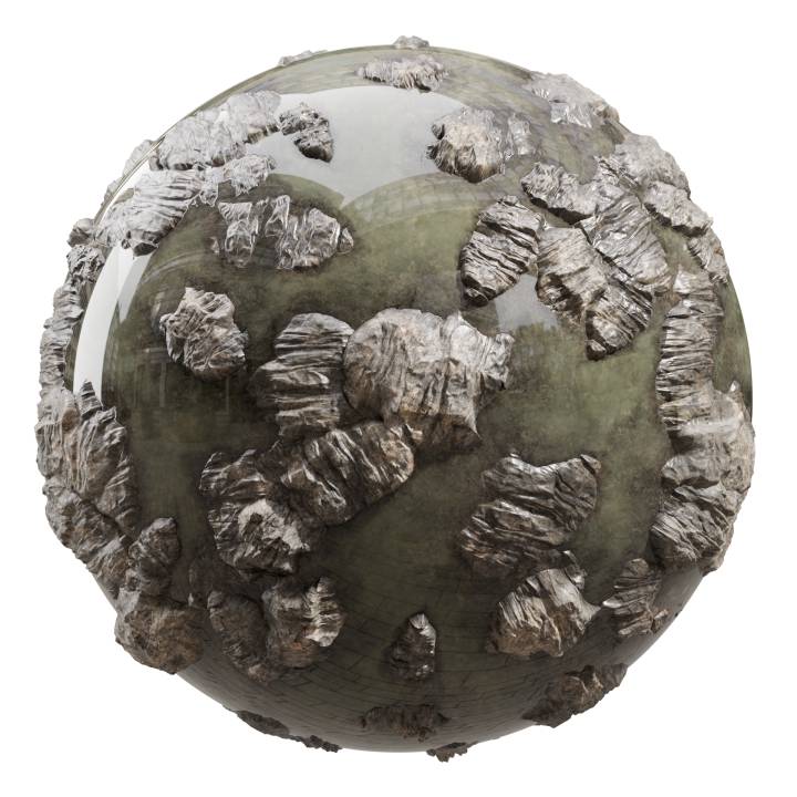 preview render of the free PBR material Seaside Rocks 01 (cc0 texture)
