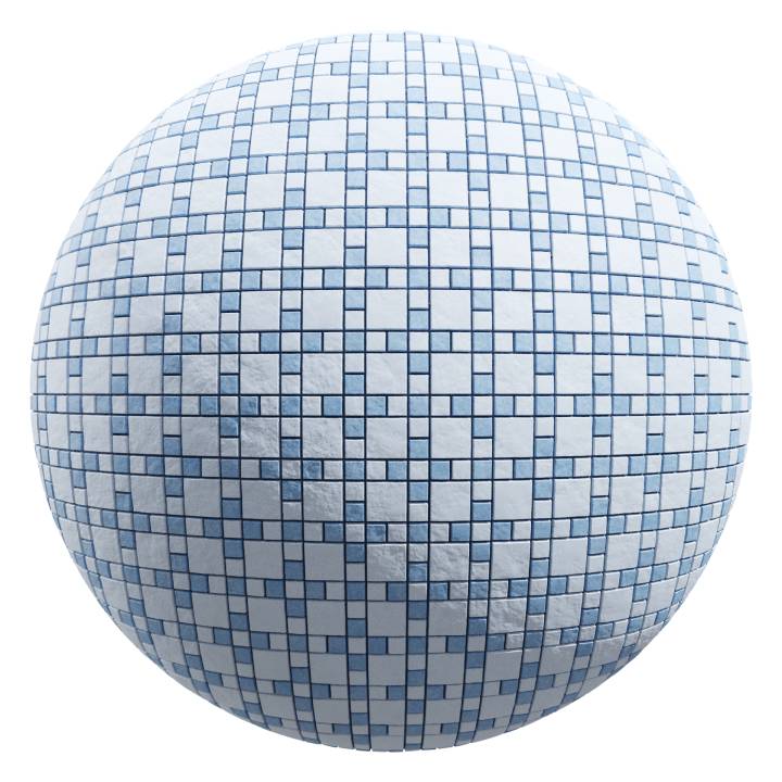 preview render of the free PBR material Stepping Stone Tiles 05 (cc0 texture)