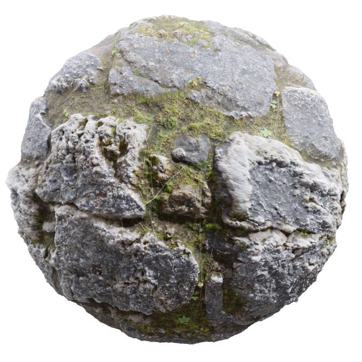 preview render of the free PBR material Stone Wall 03 (cc0 texture)