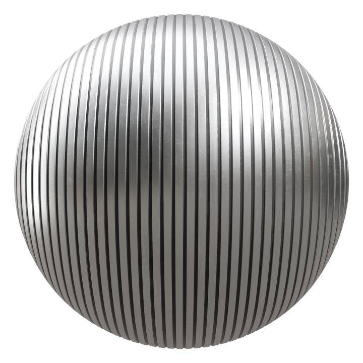 preview render of the free PBR material Striped Metal Wall 01 (cc0 texture)