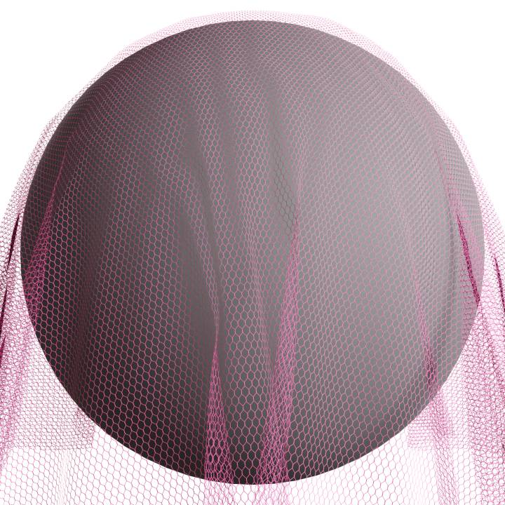 preview render of the free PBR material Tulle 01 large (cc0 texture)