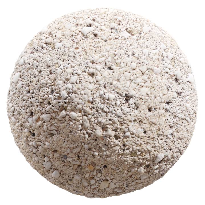 preview render of the free PBR material White Gravel 01 (cc0 texture)