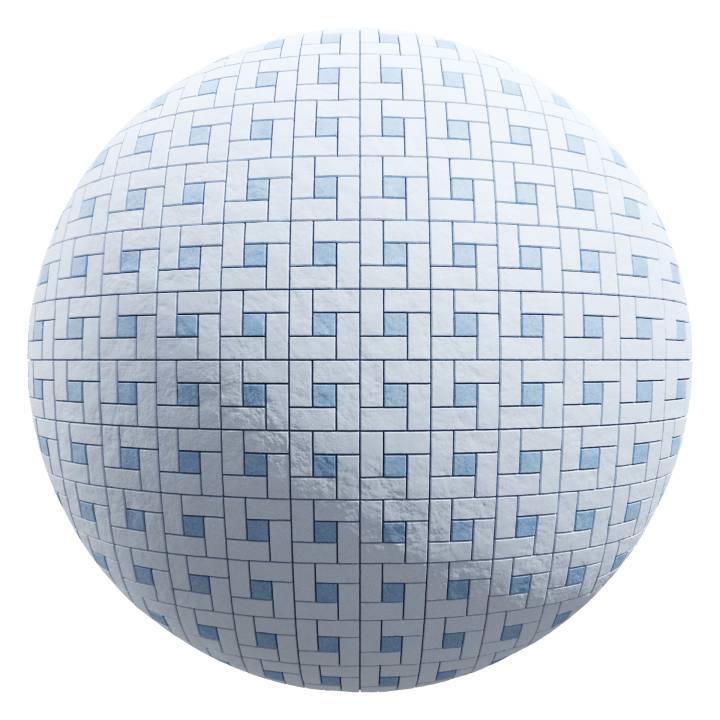 preview render of the free PBR material Windmill Tiles 09 (cc0 texture)